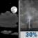 Monday Night: Partly Cloudy then Slight Chance Showers And Thunderstorms
